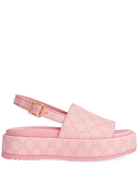 gucci women slides pink|pink Gucci slides platform.